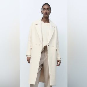 Womens Zara coat in cream